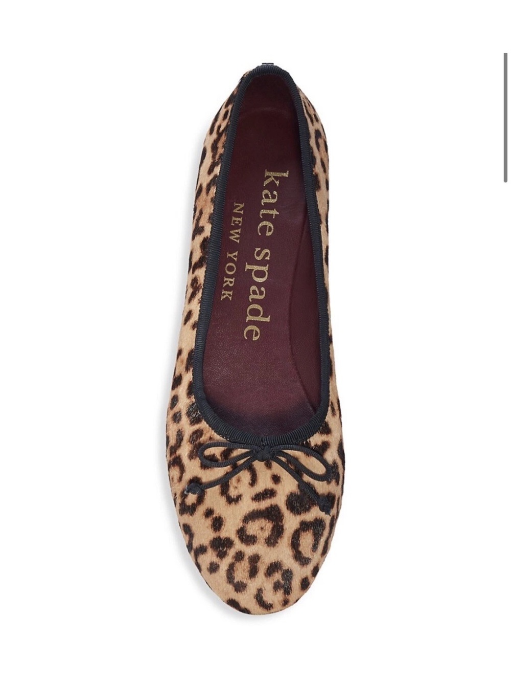 Kate Spade Calf Hair Leather Honey Leopard Print Ballet Flats